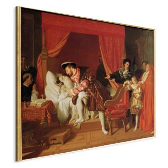 Réplica de pintura François Ier reçoit les derniers soupirs de Léonard de Vinci