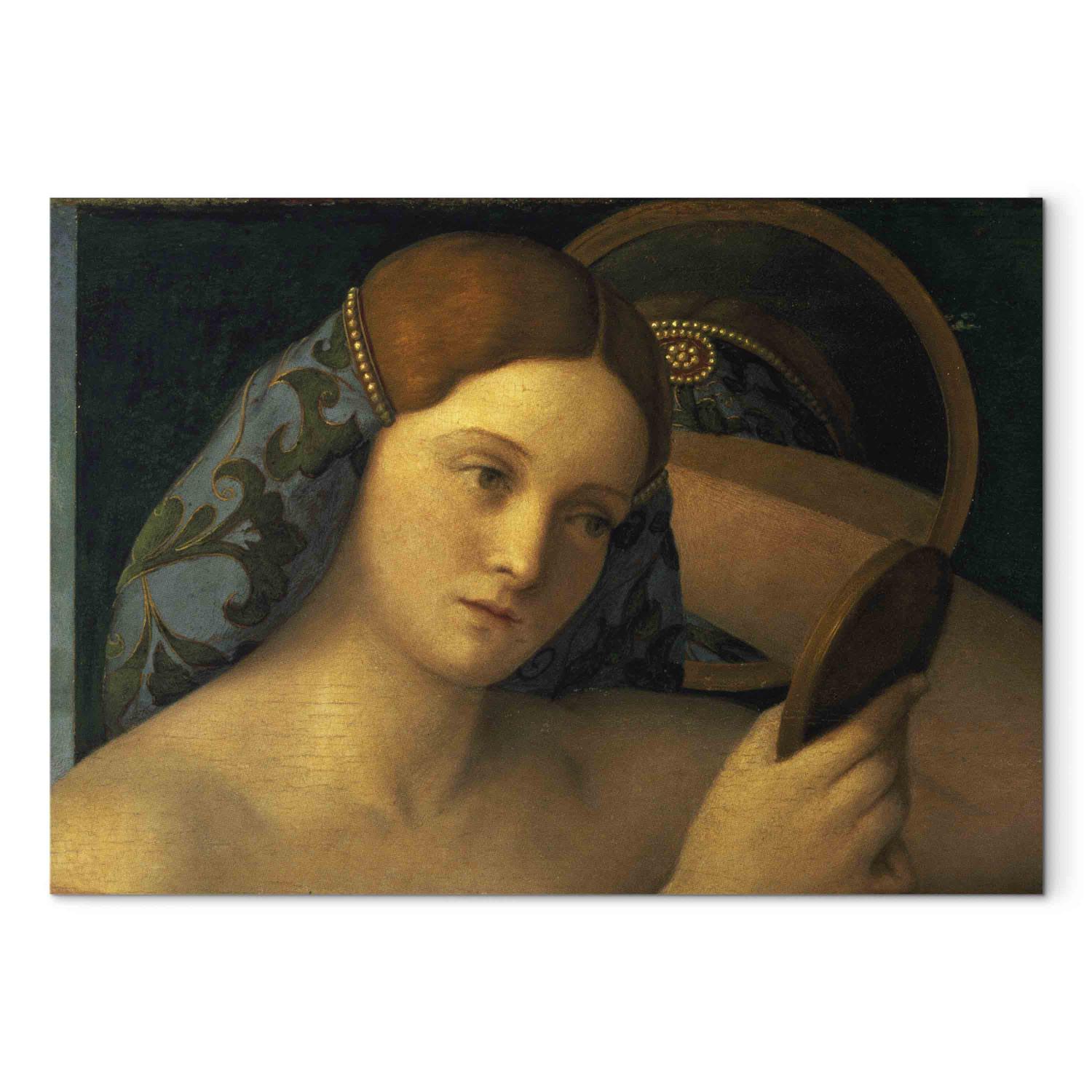 Réplica de pintura Young Woman at her Toilet, detail of the face