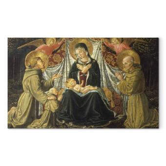 Reproducción de cuadro Madonna and Child and the saints Bernardine of Siena and Francis of Assisi with the donor Jacopo da Montefalco