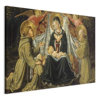 Reproducción de cuadro Madonna and Child and the saints Bernardine of Siena and Francis of Assisi with the donor Jacopo da Montefalco