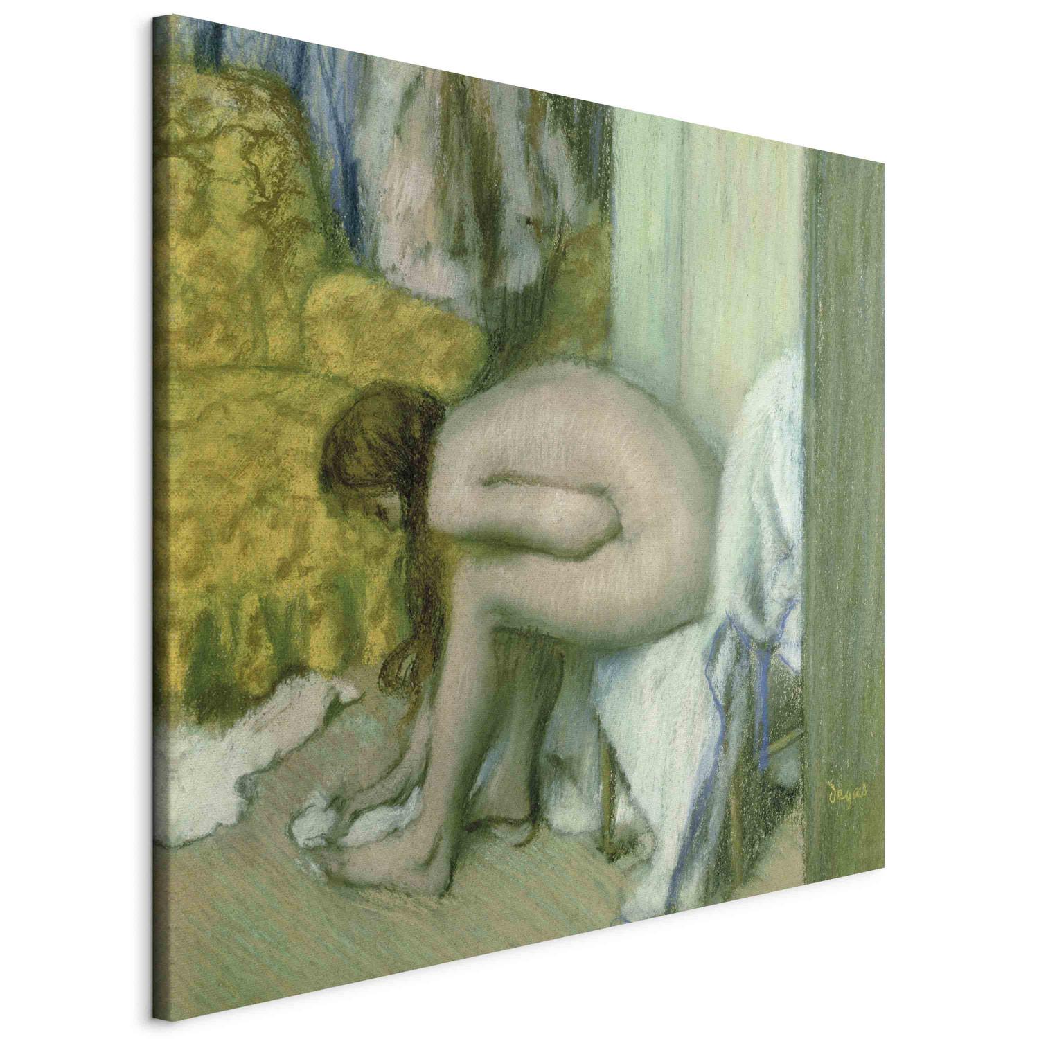 Reproducción After the Bath, Woman Drying her Left Foot