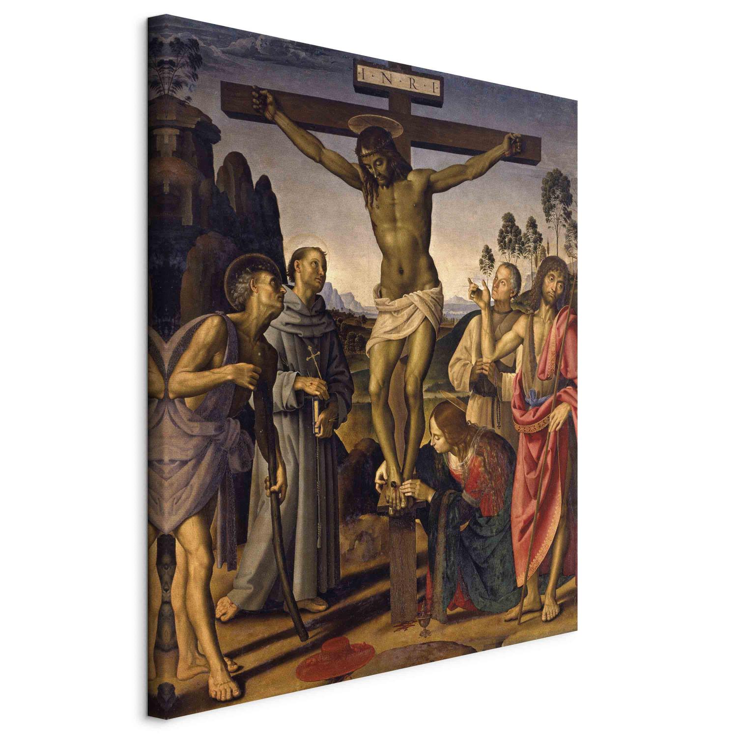 Reproducción Christ on the Cross and Saints Hieronymus, Francis of Assissi, the beatified Giovanni Colombini, John the Baptist and Mary Magdalene