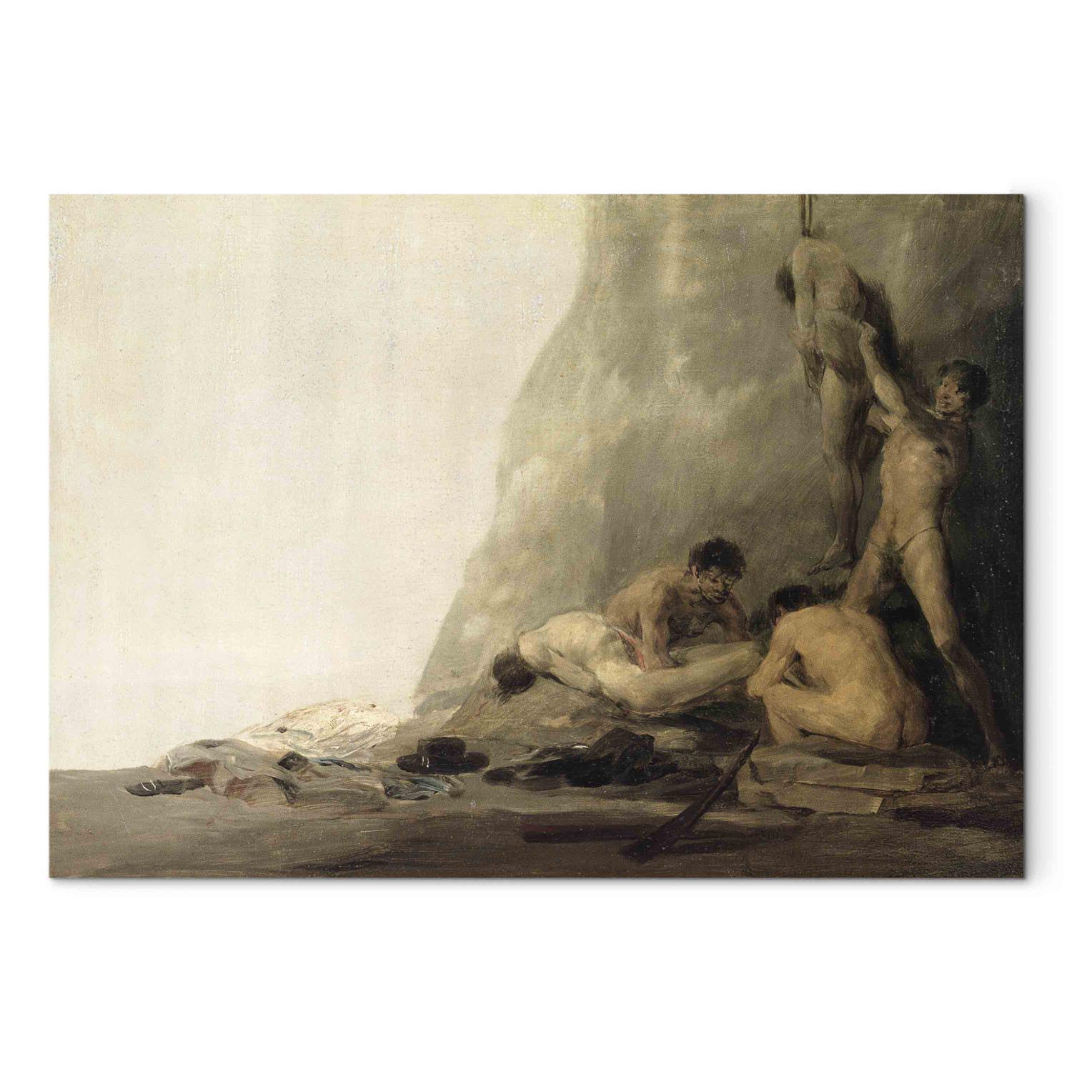 Cuadro famoso Cannibals Preparing their Victims, or The Bodies of Jean de Brebeuf and Gabriel Lallemant being skinned by the Iroquois in