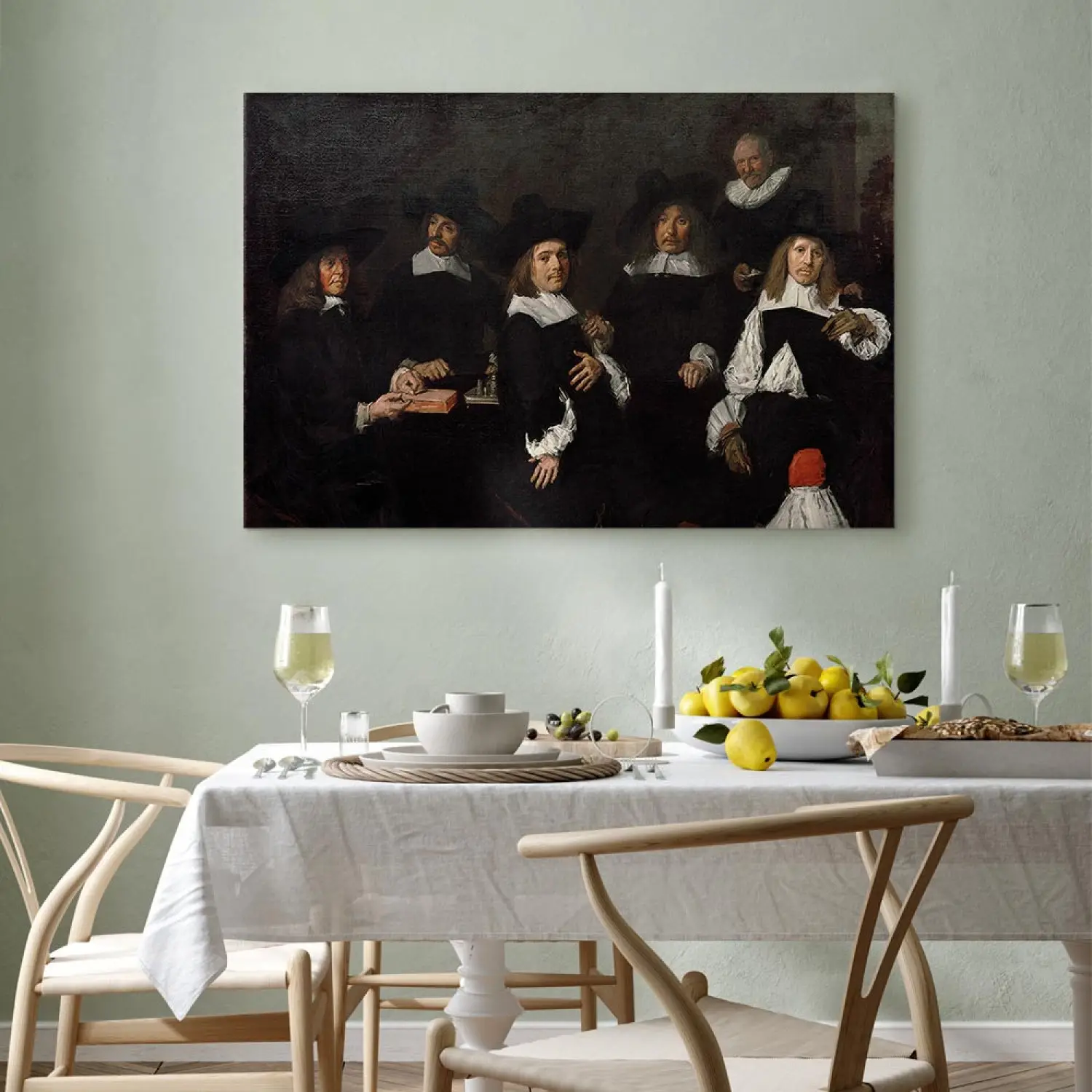 comedor formal arte de la pared