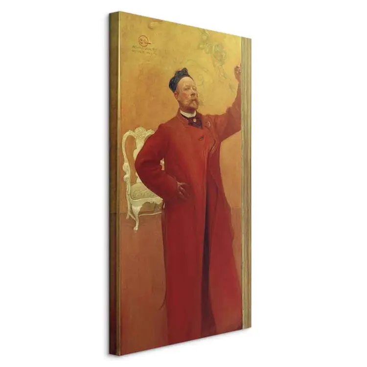 Reproducción Carl Larsson - Autorretrato frente al espejo para pared ...