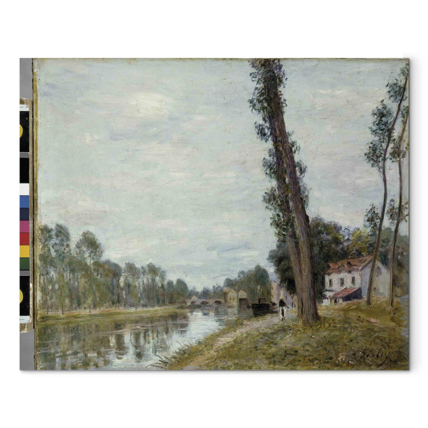 Réplica de pintura River landscape