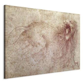 Cuadro famoso Sketch of a roaring lion