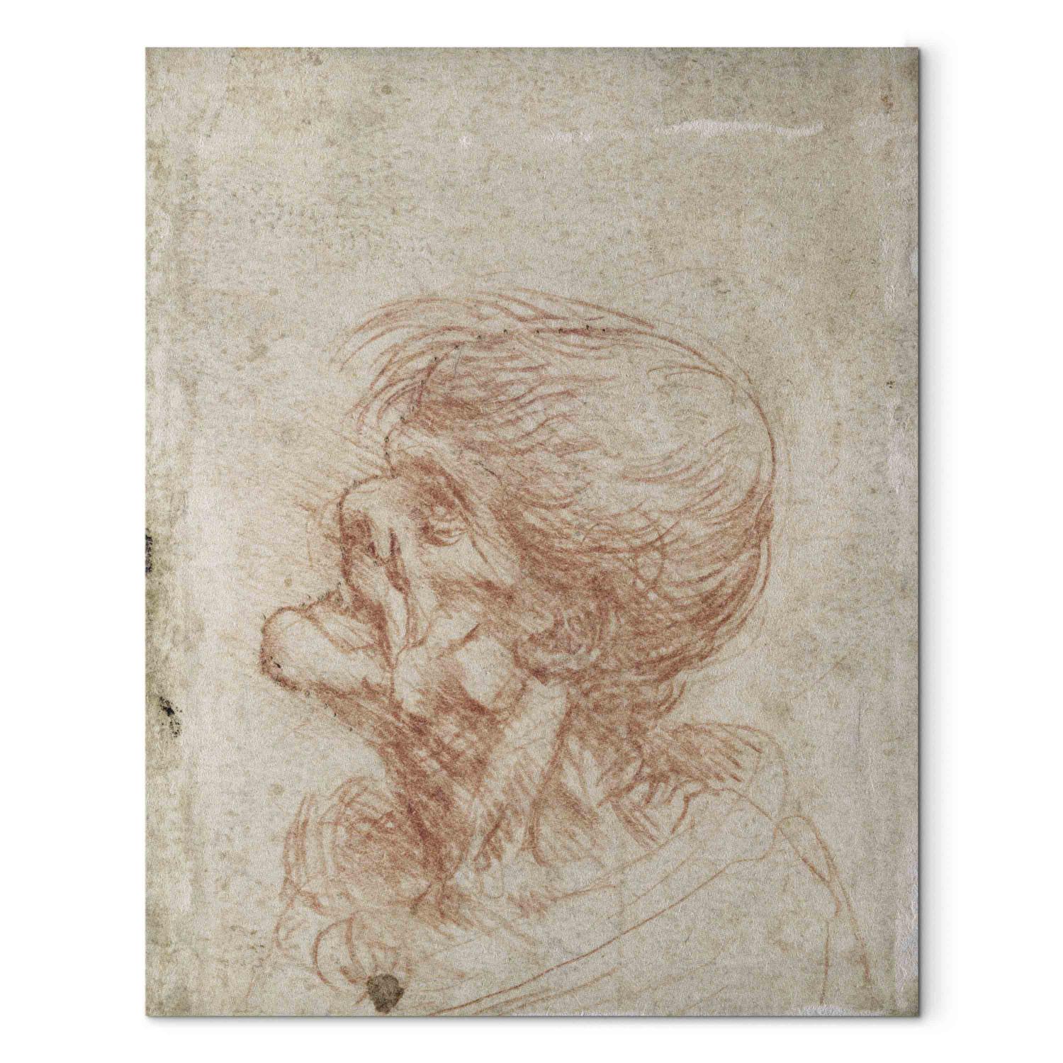 Réplica de pintura Caricature Head Study of an Old Man