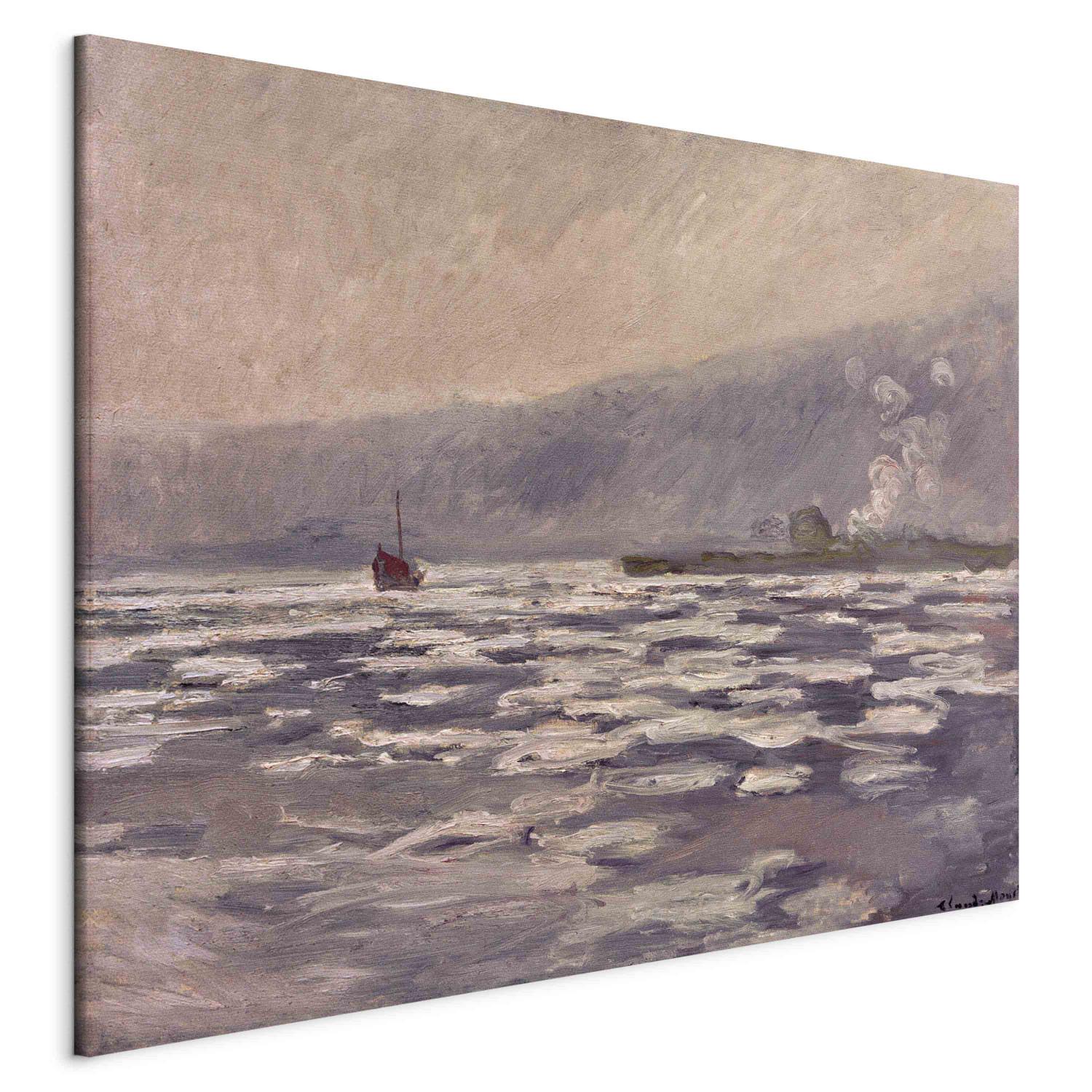 Reproducción C.Monet, Les Glaçons, écluse de Port-V.