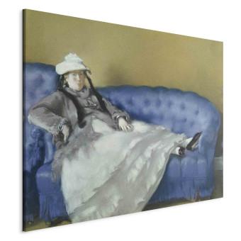 Reproducción de cuadro Madame Manet on a Blue Sofa