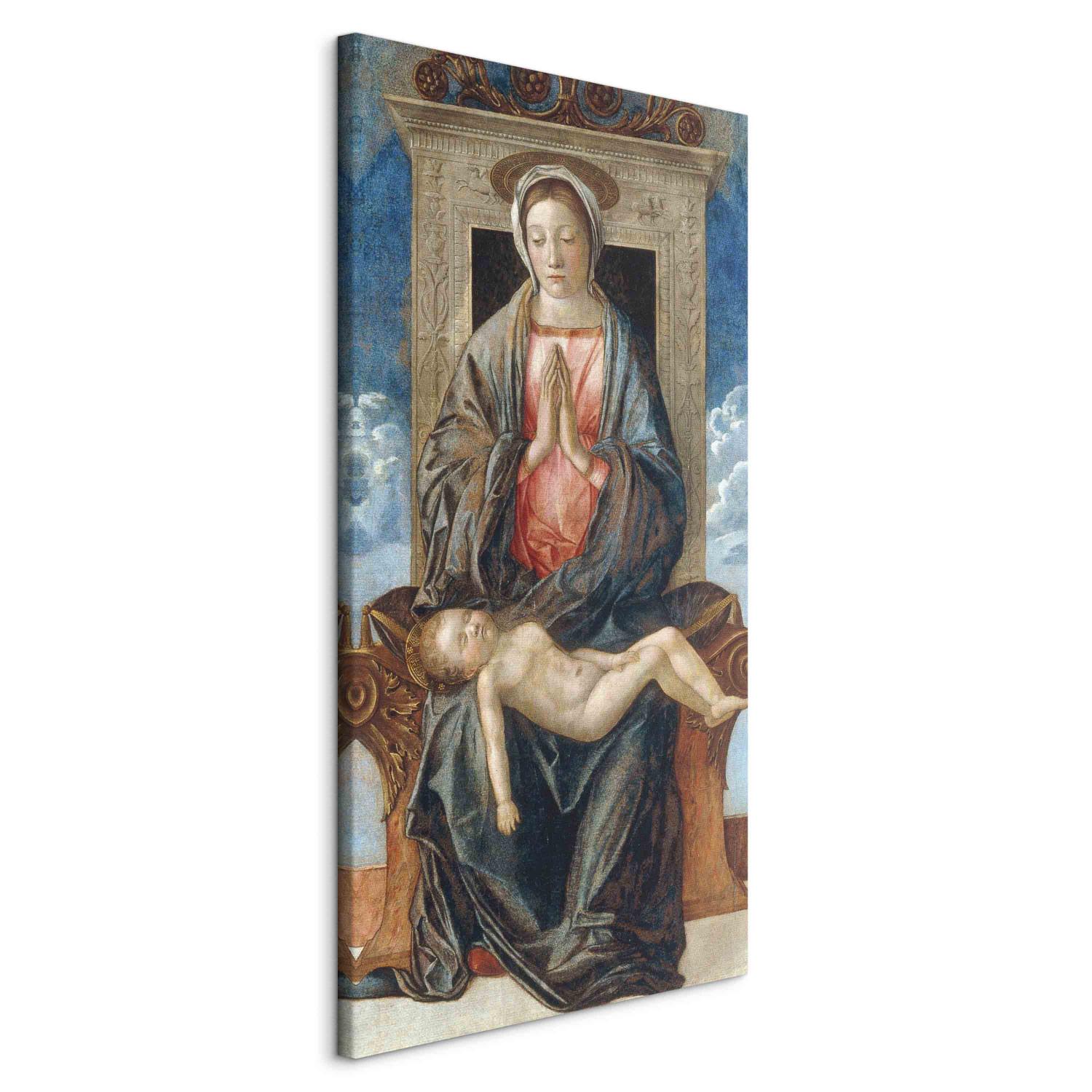 Cuadro famoso Enthroned Madonna, worshipping the sleeoing Child