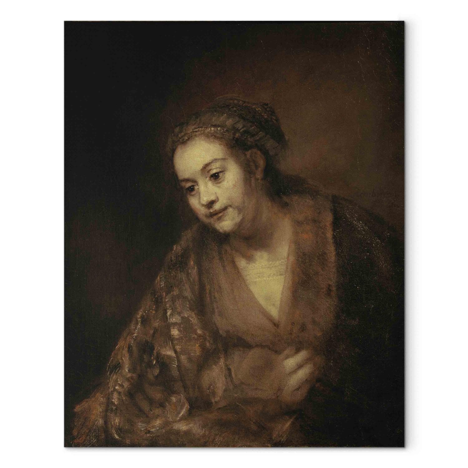 Reproducción Rembrandt, Halbfigur einer Frau