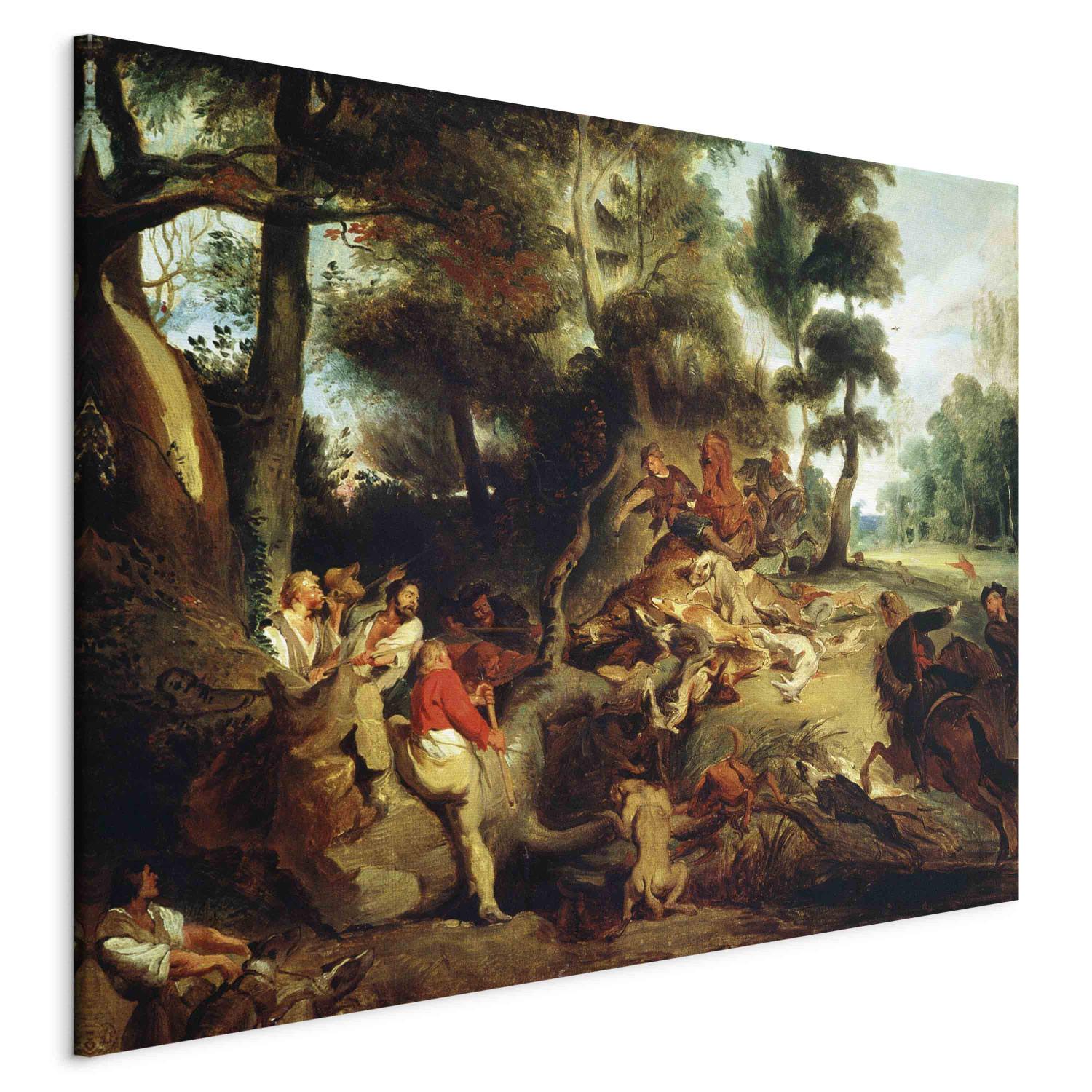 Réplica de pintura The Wild Boar Hunt, after a painting by Rubens