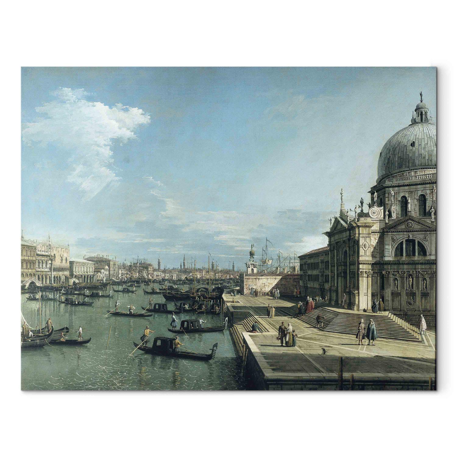 Reproducción de cuadro The Entrance to the Grand Canal and the church of Santa Maria della Salute, Venice