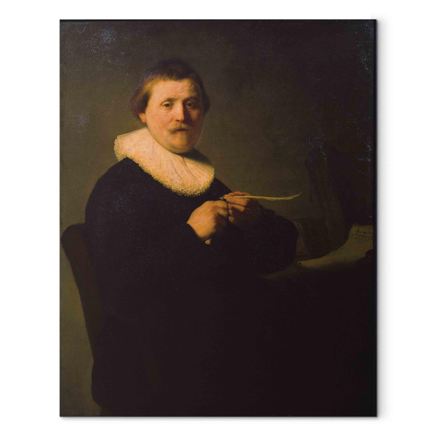 Réplica de pintura Portrait of a man trimming his quill