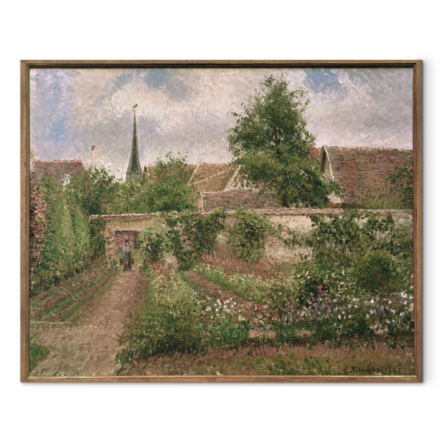 Reproducción de cuadro Vegetable garden in Eragny, overcast sky, morning