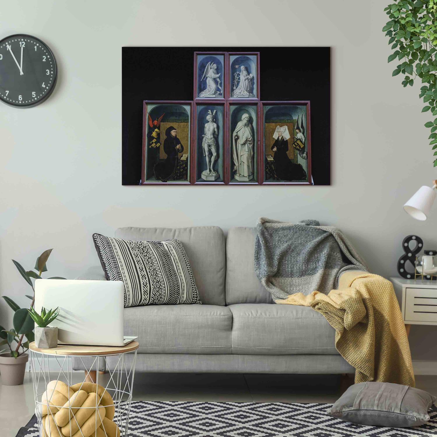 Reproducción Saint Sebastian and Saint Anthony / The Annunciation / Donor portrait of Chancellor Nicolas Rolin and his wife Guigone de Salins