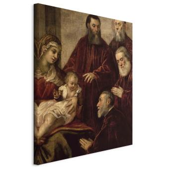 Reproducción de cuadro Madonna and child with four Statesmen