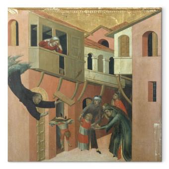 Réplica de pintura Beatified Agostino Novello's miracle on the boy who fell from the balcony