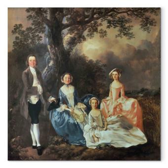 Réplica de pintura Mr. and Mrs. John Gravenor with their daughters, Elizabeth and Dorothea