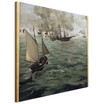 Réplica de pintura Naval Action between the Kearsarge and the Alabama