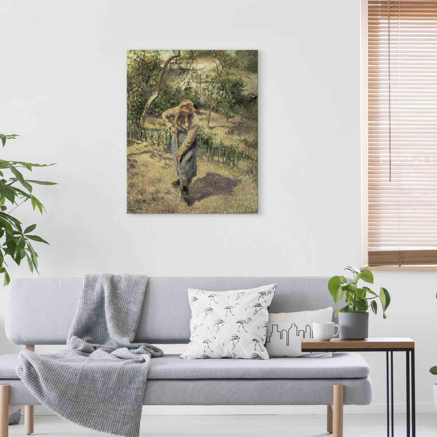 Réplica de pintura Woman Digging in an Orchard