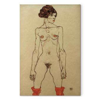 Réplica de pintura Stehendes nacktes Mädchen mit Strümpfen
