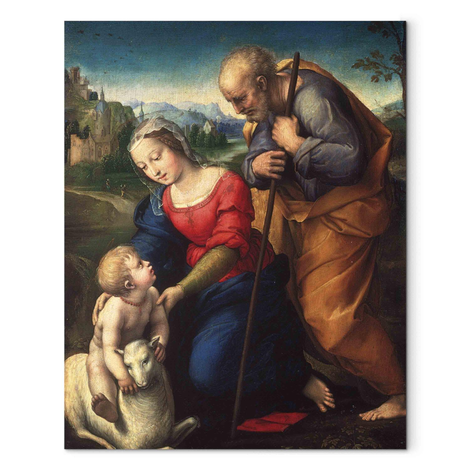 Réplica de pintura The Holy Family with the lamm