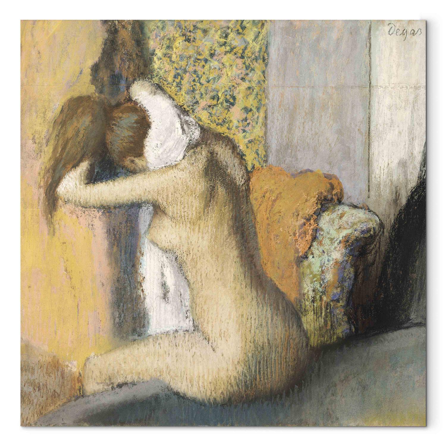Reproducción de cuadro After the Bath, Woman Drying her Neck