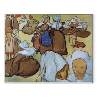 Réplica de pintura Bretonische Frauen auf der Wiese