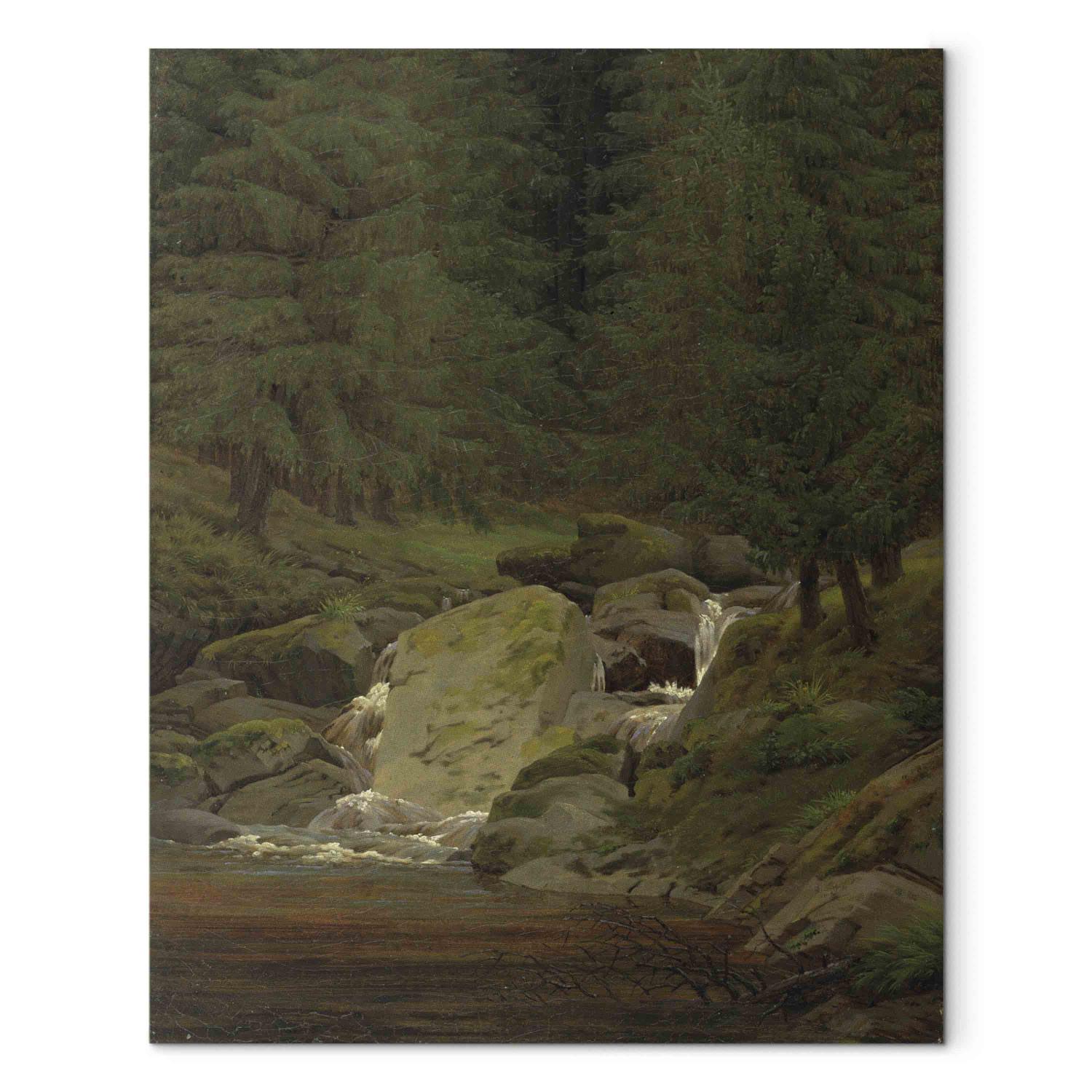 Réplica de pintura The Evergreens by the Waterfall