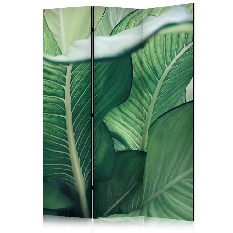 Hojas grandes - motivo floral en tonos verdes
