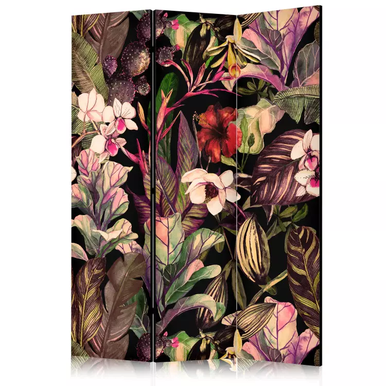 Exotic Plants - Jungle Flower Motif Painted in Watercolor [Room Dividers]