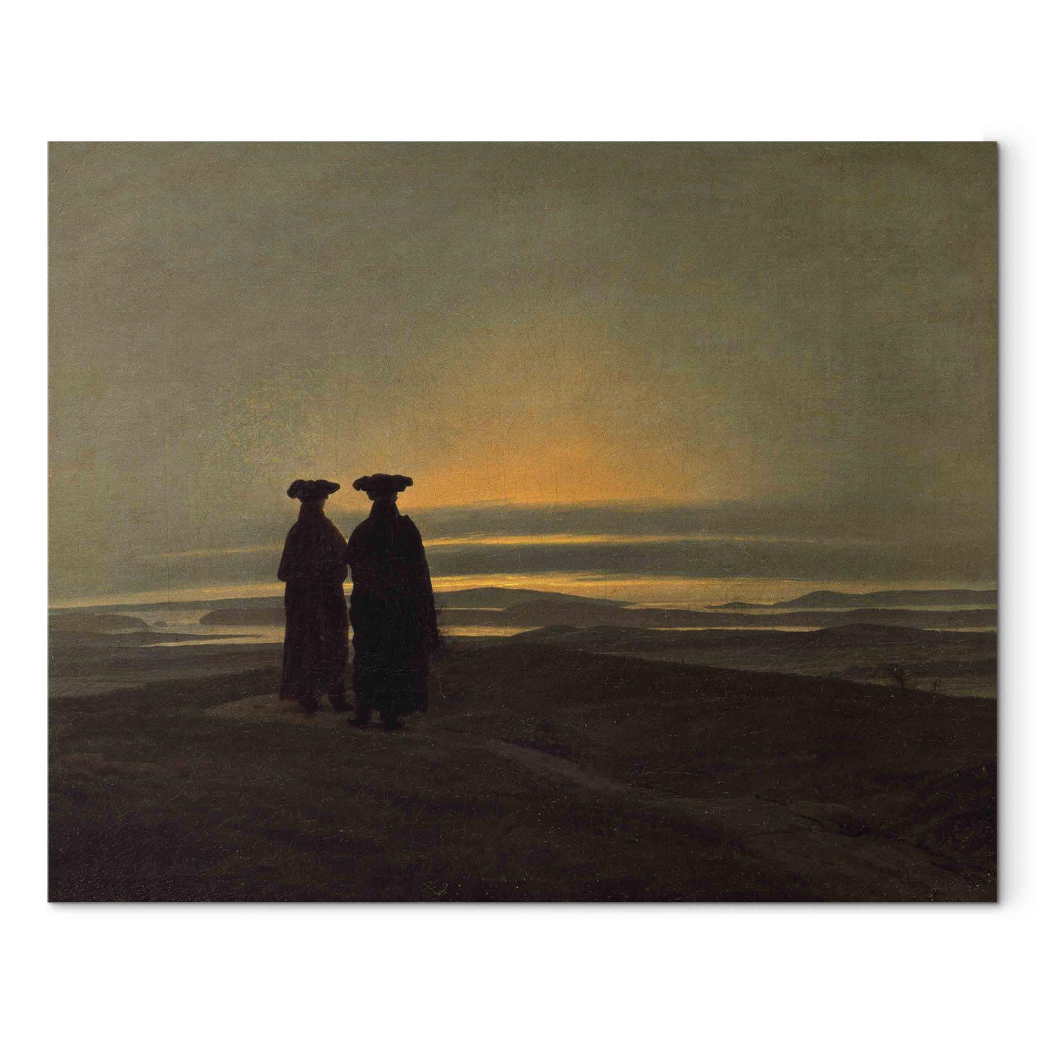 Reproducción Evening Landscape with Two Men 