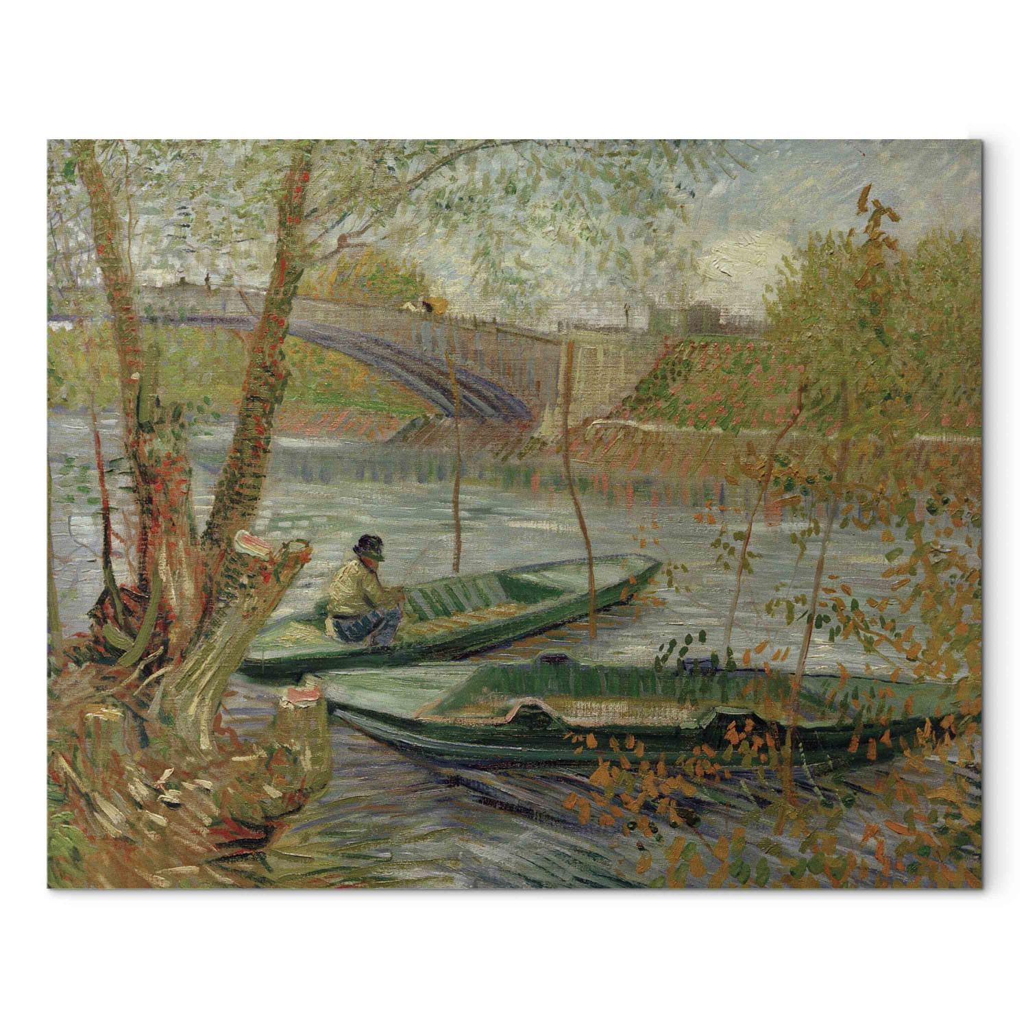 Réplica de pintura Fishing in Spring, the Pont de Clichy (Asnières) 