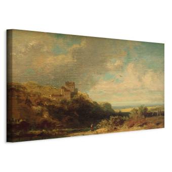 Réplica de pintura Landschaft mit Flusstal und Burg 