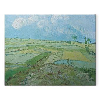 Réplica de pintura Wheatfields in Auvers with rainclouds 