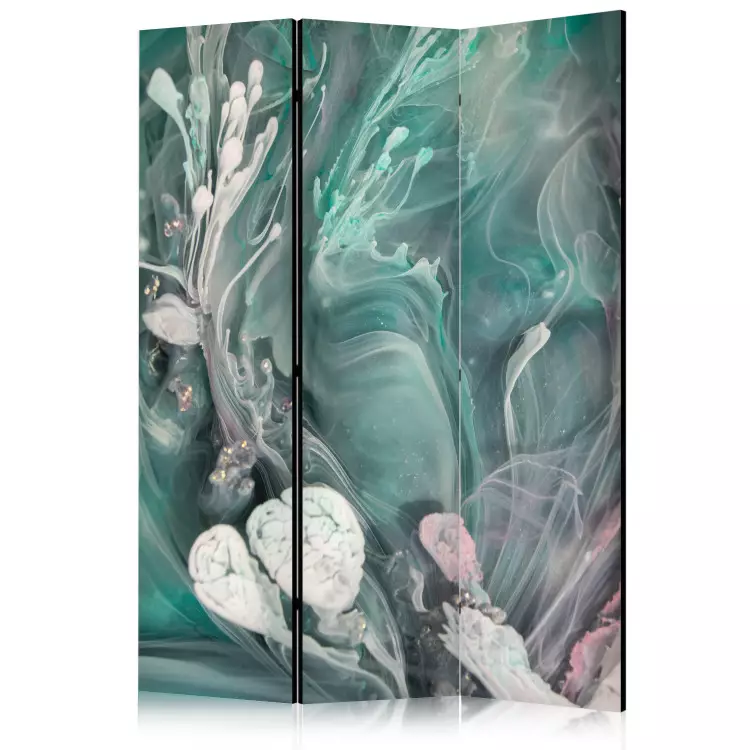 Abstract - Patches of Soft Turquoise Spilling Into White [Room Dividers]