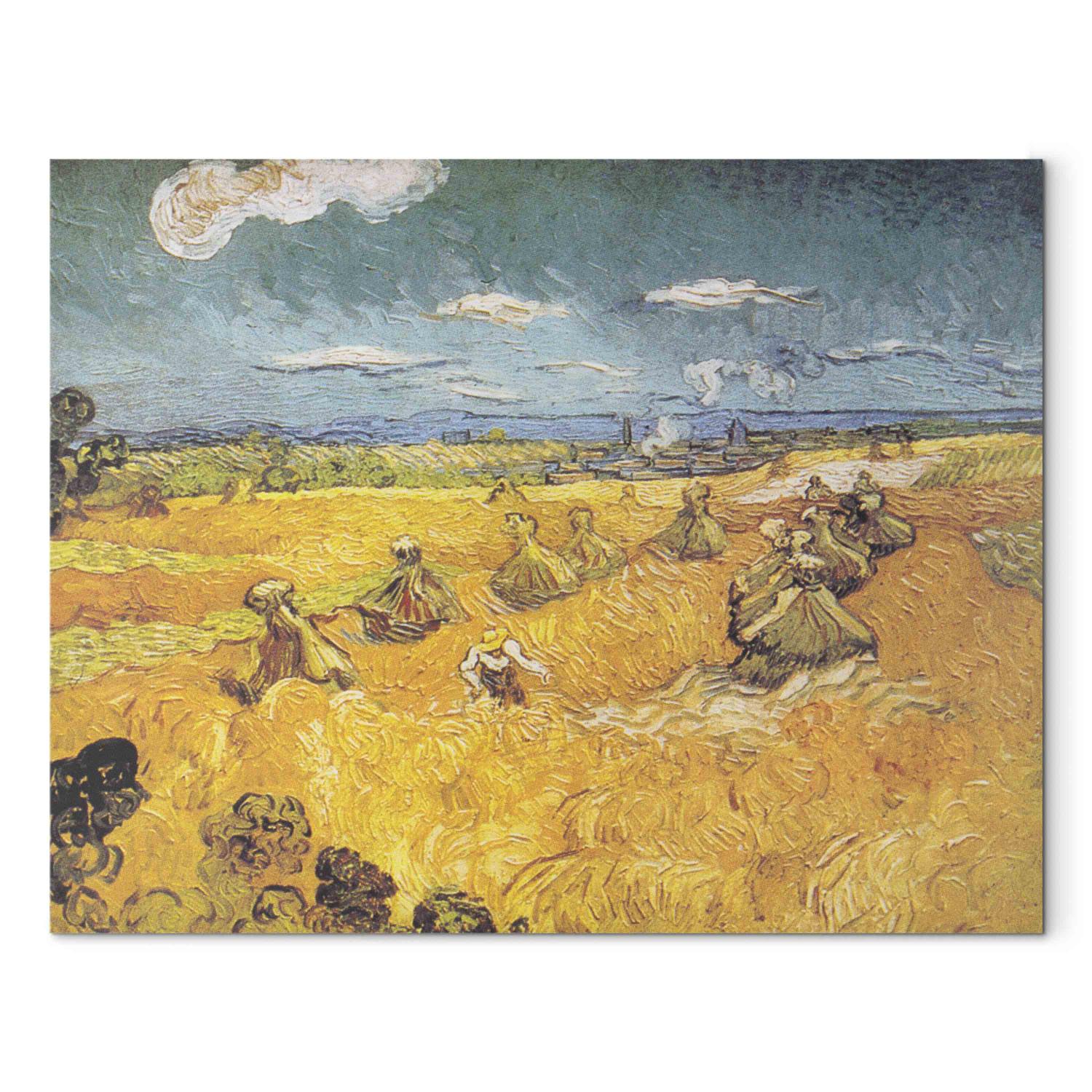 Reproducción de cuadro Wheat Field with Reaper 