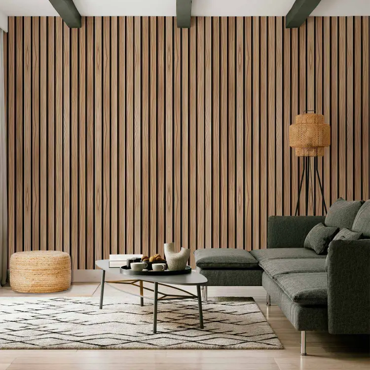Papel Pintado Listones De Madera Modernidad En Las Tarimas De Madera 