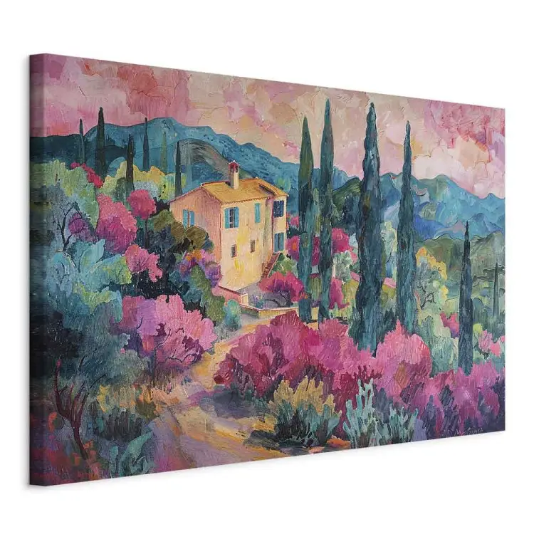Paisaje rosa - una composición con vistas al Mediterráneo