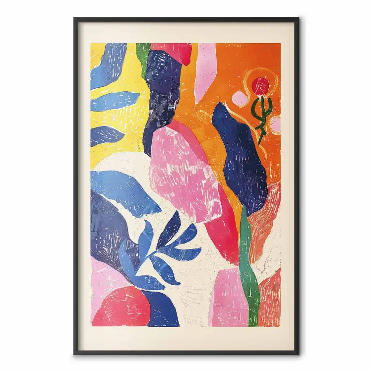 Abstracción colorida - composición inspirada en el estilo de Matisse