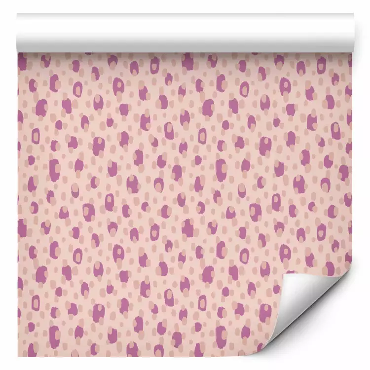 Puntos y manchas - en colores burdeos y rosa