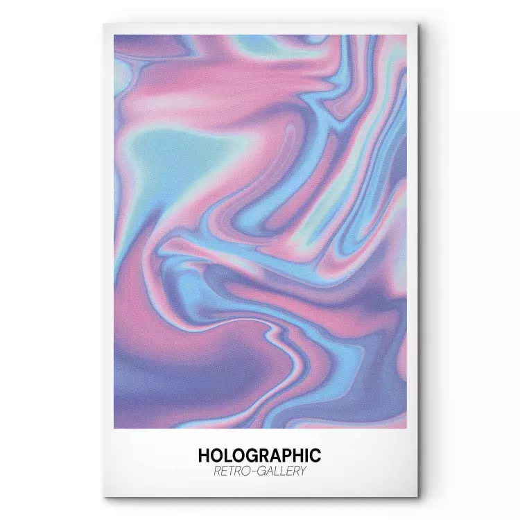 Holosueño: ondas arco iris y degradados retro sobre fondo blanco