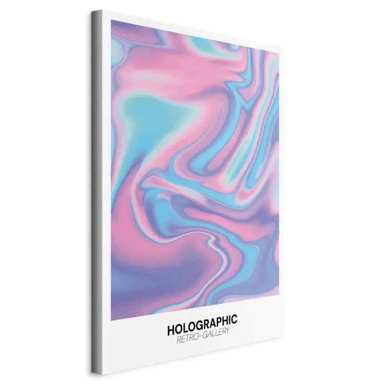Holosueño: ondas arco iris y degradados retro sobre fondo blanco