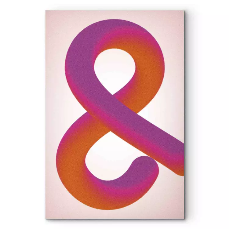 Ilusión de ampersand - figura degradada en tonos intensos