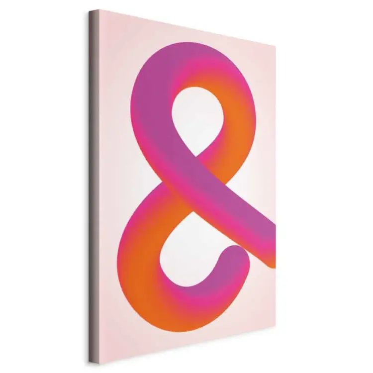 Ilusión de ampersand - figura degradada en tonos intensos