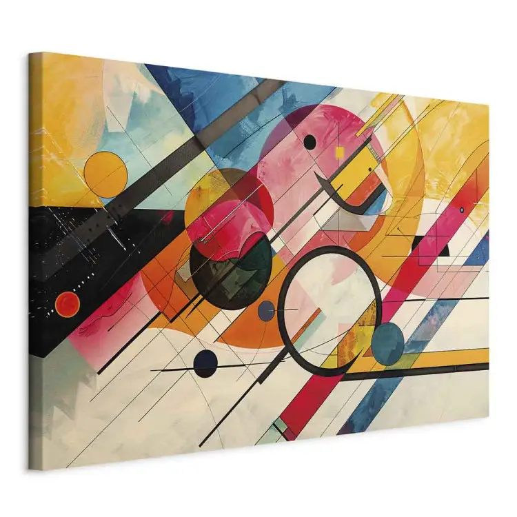 Geometría del espacio: composición dinámica inspirada en Kandinsky