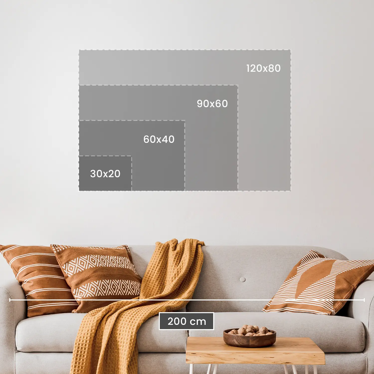 Lienzo Tropical Para Pared - Olas Del Océano Y Hojas De Palm