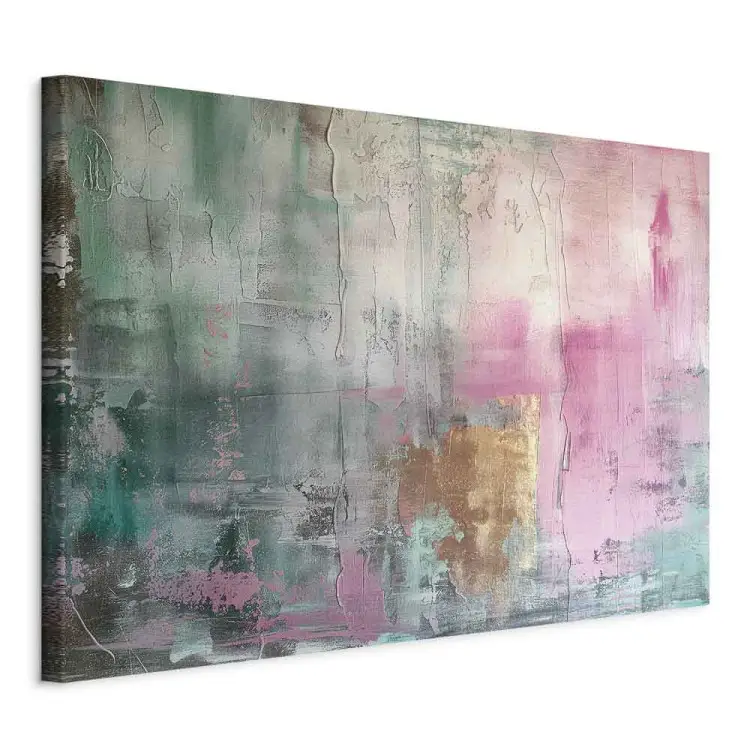 Sueño pastel: tonos rosa, dorado y verde en estilo abstracto